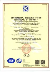 Certifications (ISO, IPC)ISO14001