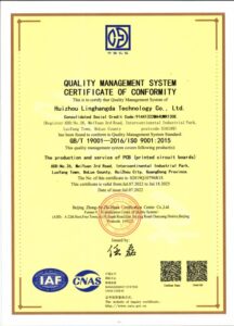 Certifications (ISO, IPC)ISO9001